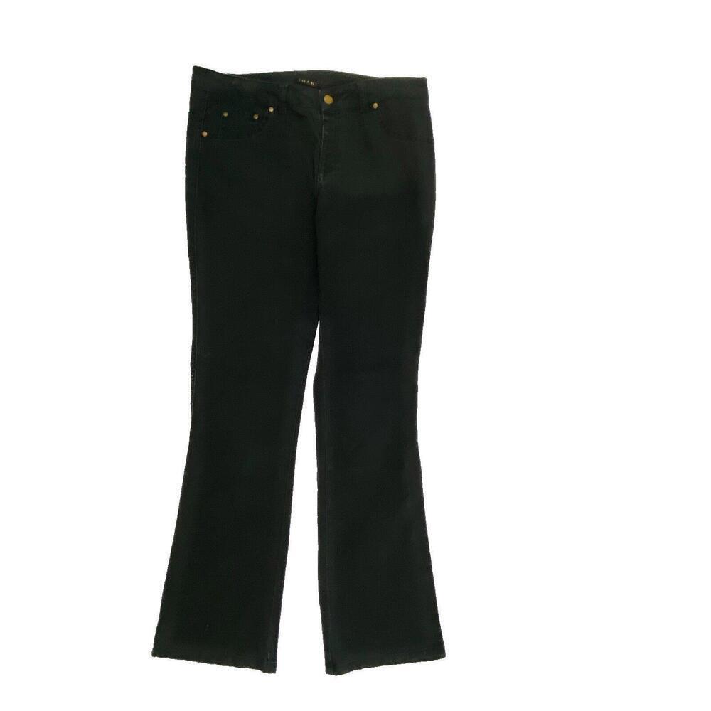 IMAN Pull On Bootcut Women's sie‎ Medium Black Denim jeans